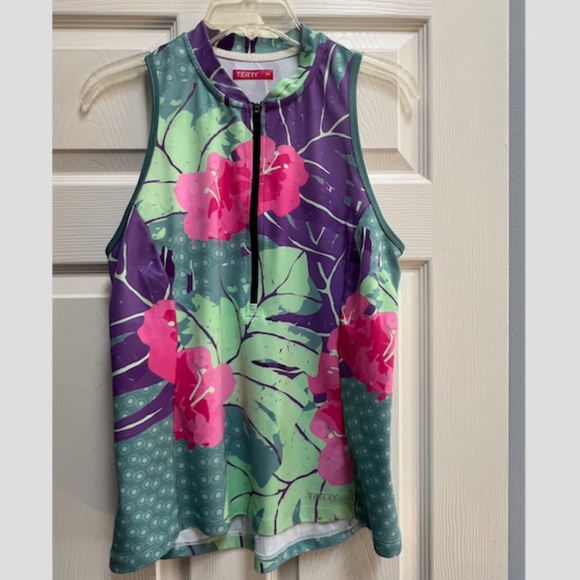 Terry Sun Goddess Racerback Cycling Jersey sz Medium in Rainforest - Picture 3 of 6